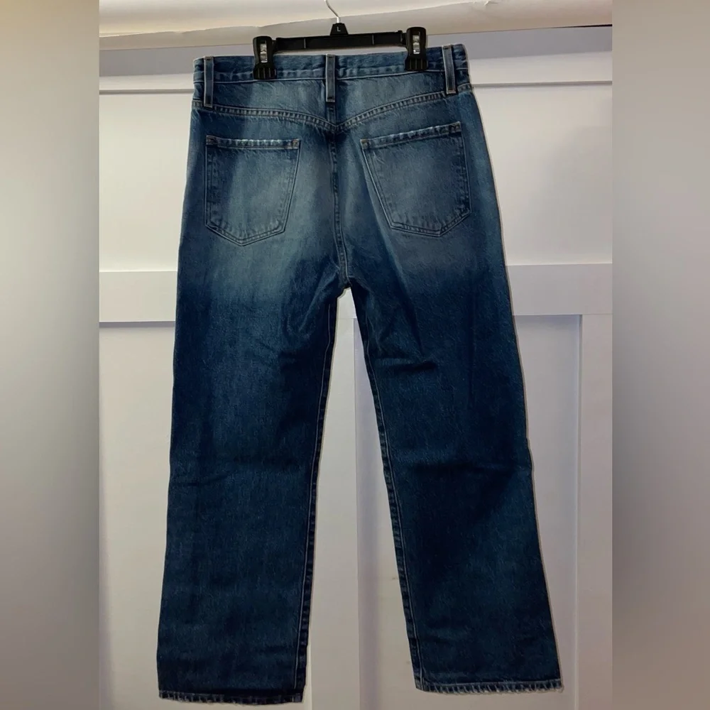 FRAME // Le Jane Crop women’s Straight Leg Blue Denim Jeans - Picture 5 of 16